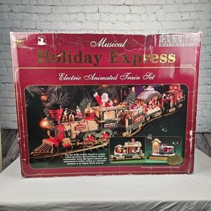 New Bright Musical Holiday Express Electric Animated Train Set No. 386 Santa Fe
